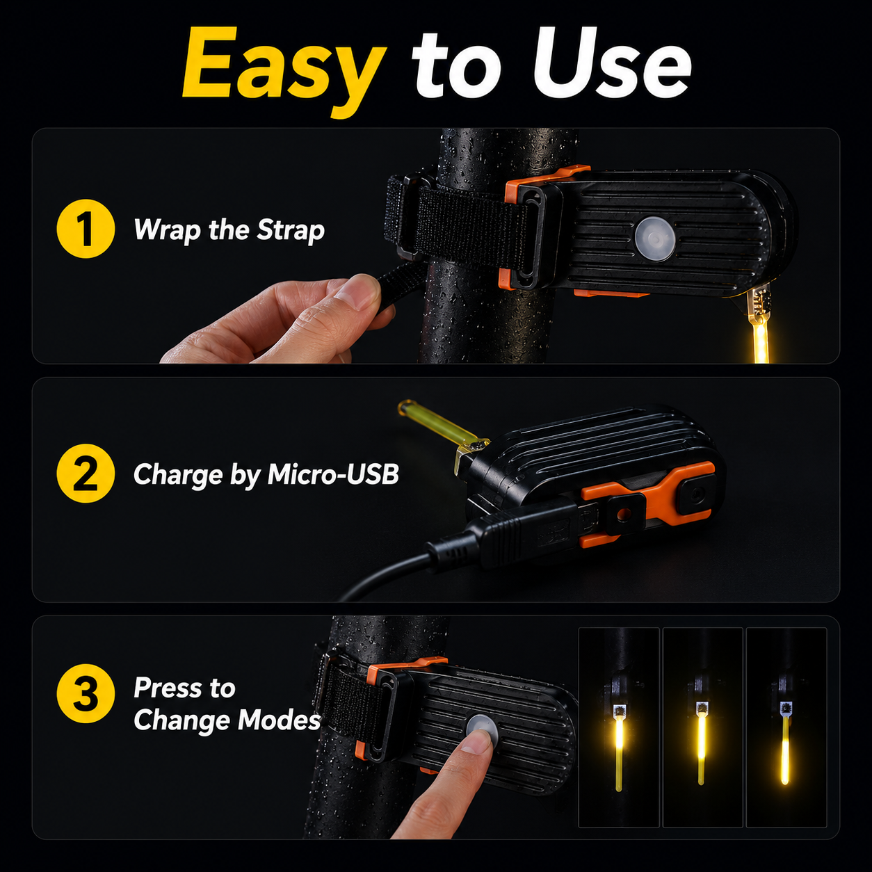 🚴‍♂️💡Flowing LED Bike Tail Light for Safer Night Rides