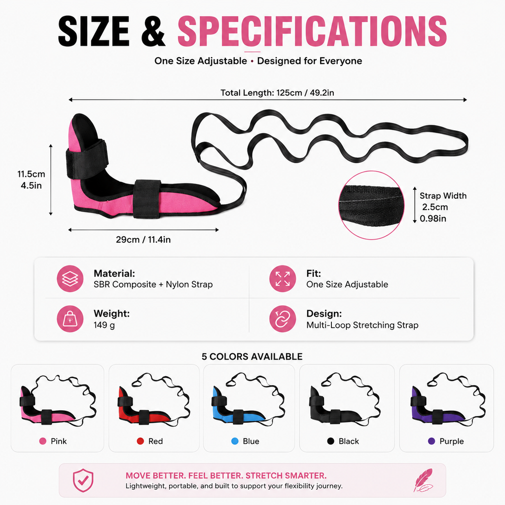 Adjustable Foot & Leg Stretching Strap – Stretch Deeper, Move Easier & Stay Flexible ✨