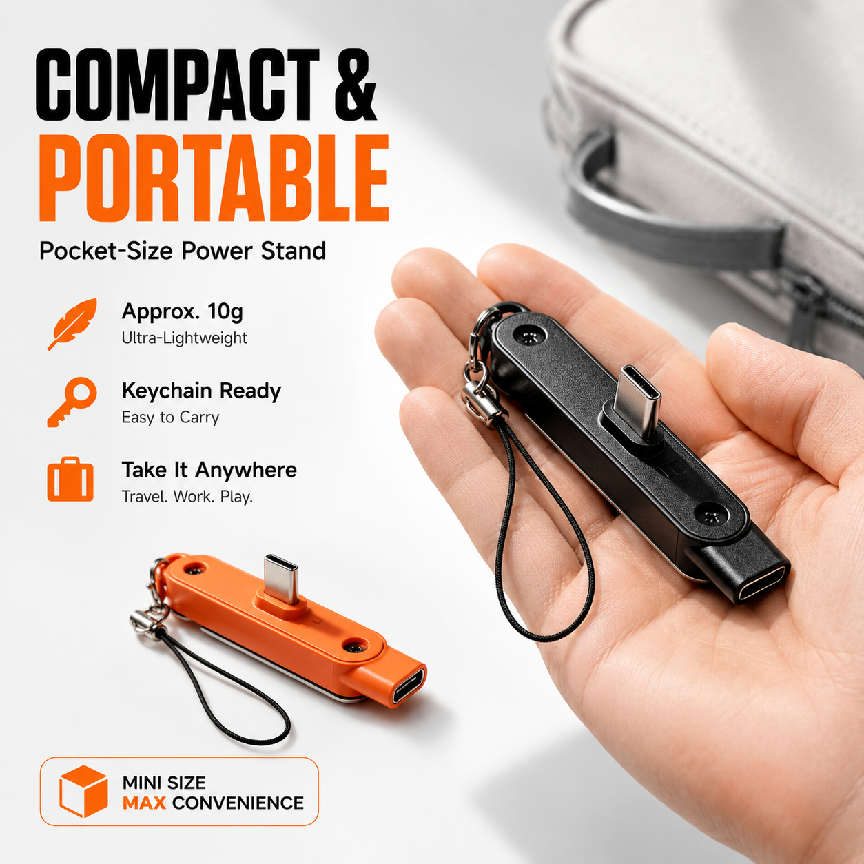 🔥 2-in-1 USB-C Mini Phone Stand Adapter – Charge While You Play