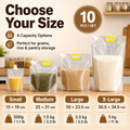 Thickened Reusable Grain Storage Bags – Keep Rice, Beans & Dry Foods Fresh and Organized👝