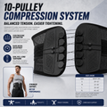 🏋️ 10-Pulley Lumbar Support Belt – Adjustable Compression & Rigid Back Support