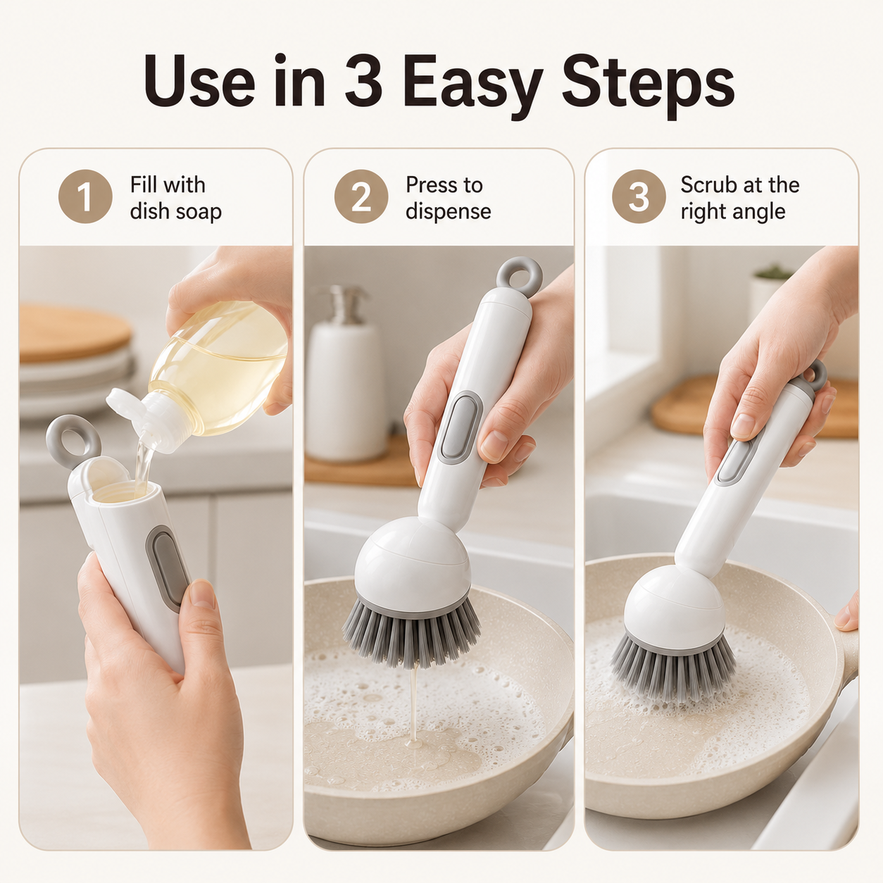 🔥Long-Handle Rotating Dish Soap Dispensing Brush