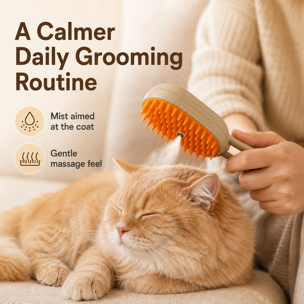 🔥Rechargeable Pet Spray Massage Comb
