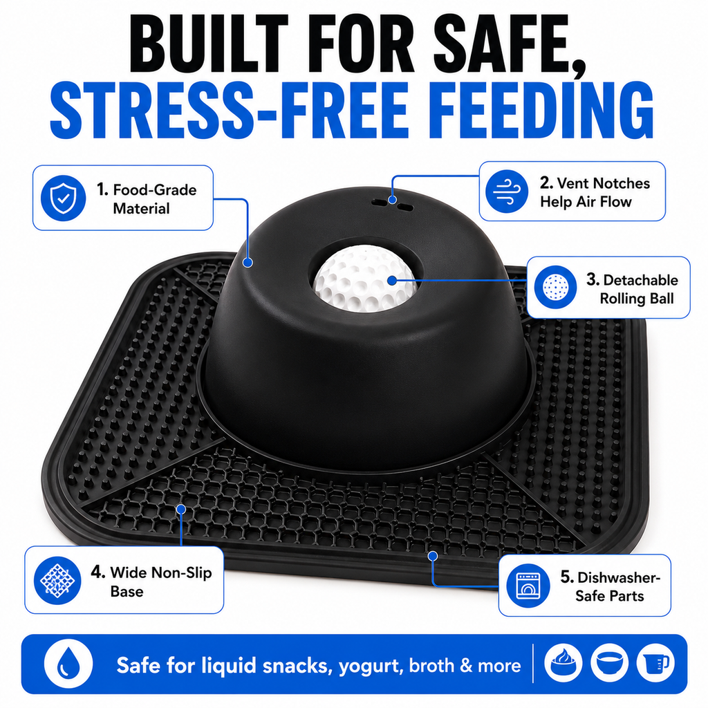 🐾 SlowLick Spill-Proof Dog Bowl — Slower Feeding, Less Mess, Happier Mealtimes