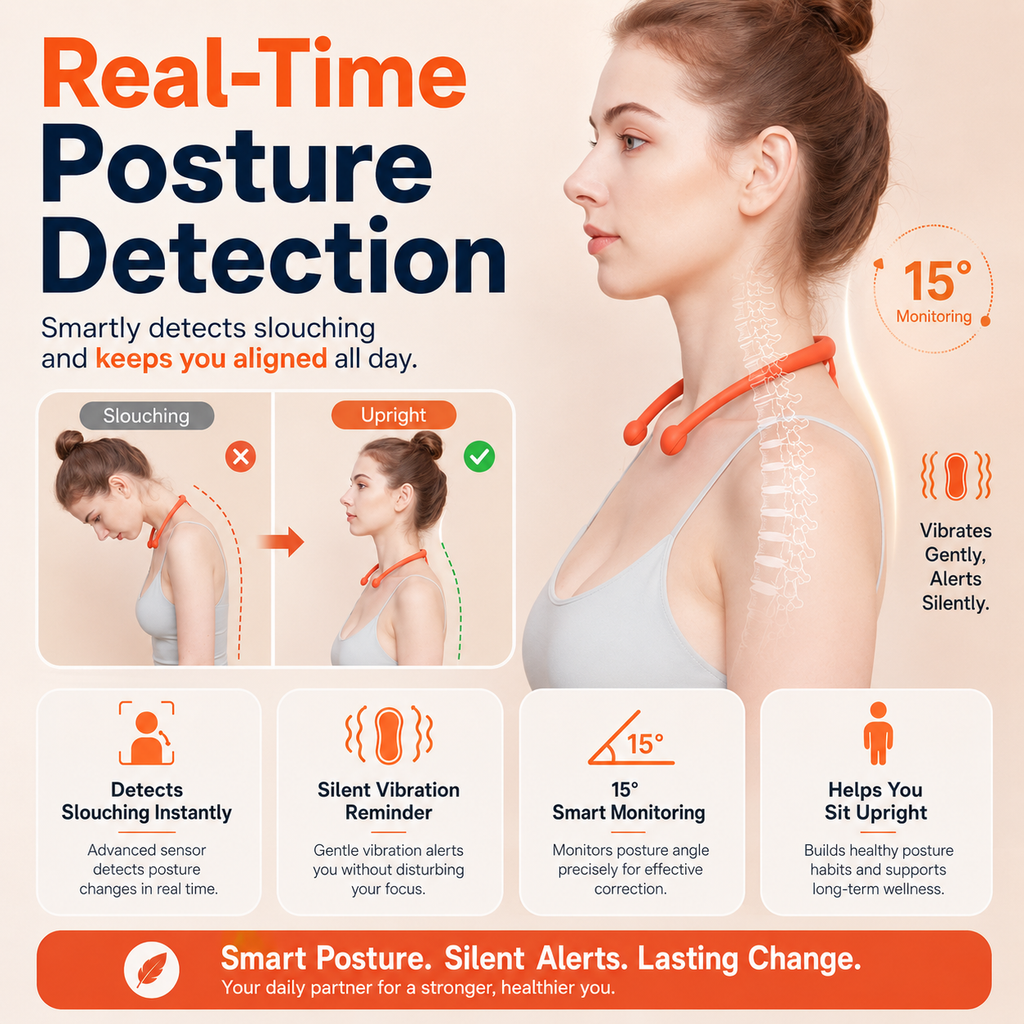 Neck Reminder — Break Slouching Habits with Silent Vibration Alerts & Feel Confident✨