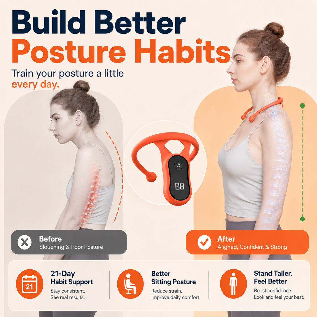 Neck Reminder — Break Slouching Habits with Silent Vibration Alerts & Feel Confident✨