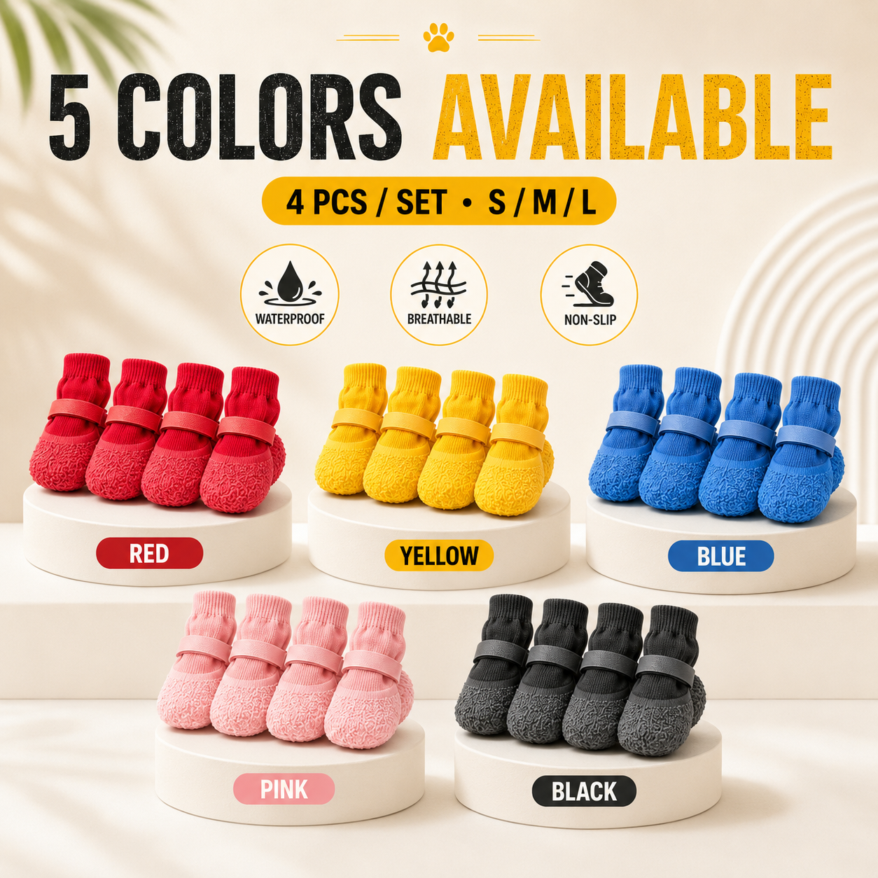 🐶🐱🐾No More Dirty Paws – Waterproof Non-Slip Dog Shoes for Rain, Mud & Outdoor Walks