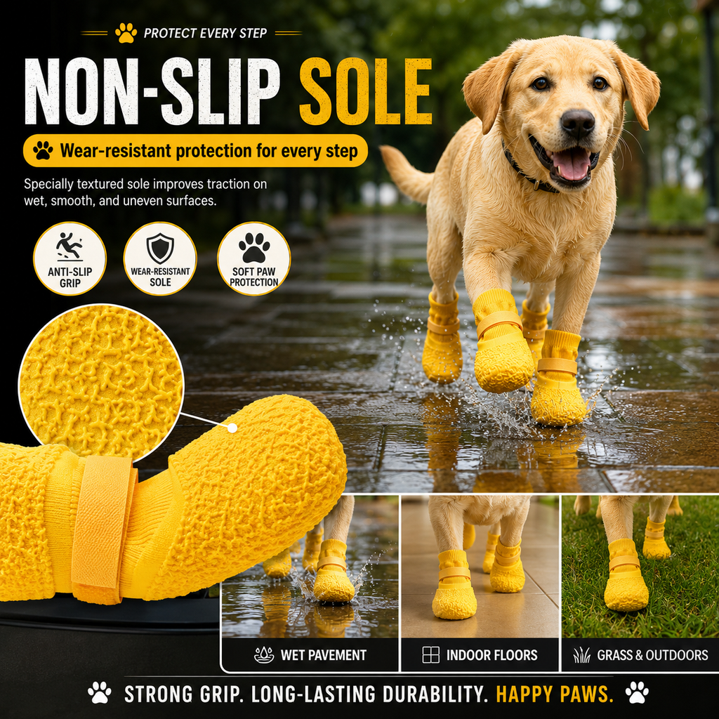 🐶🐱🐾No More Dirty Paws – Waterproof Non-Slip Dog Shoes for Rain, Mud & Outdoor Walks