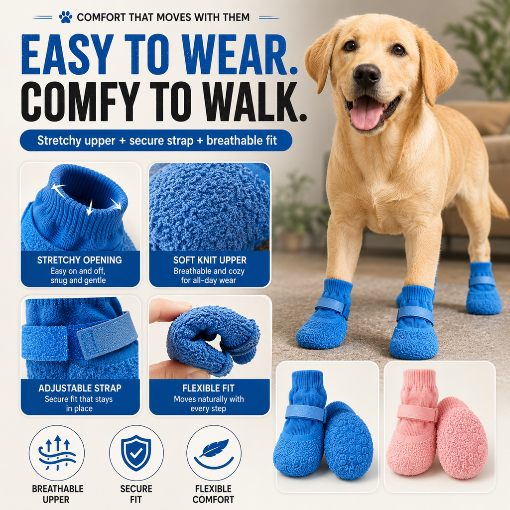 🐶🐱🐾No More Dirty Paws – Waterproof Non-Slip Dog Shoes for Rain, Mud & Outdoor Walks