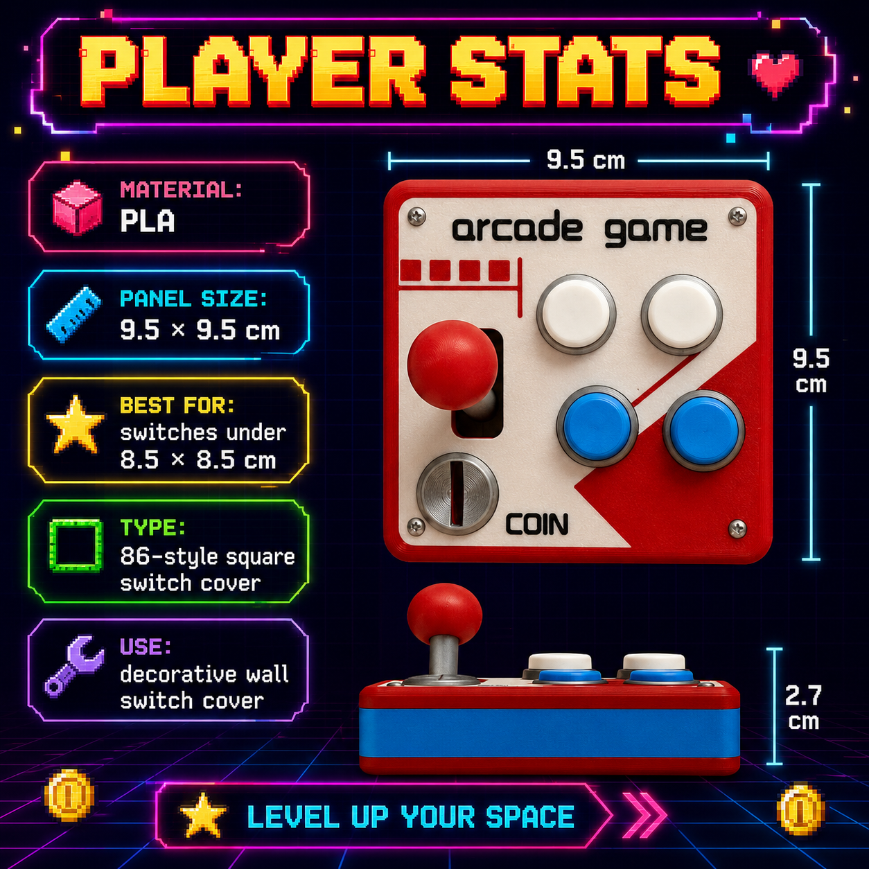 🔥Retro Arcade Joystick Switch Cover🎮