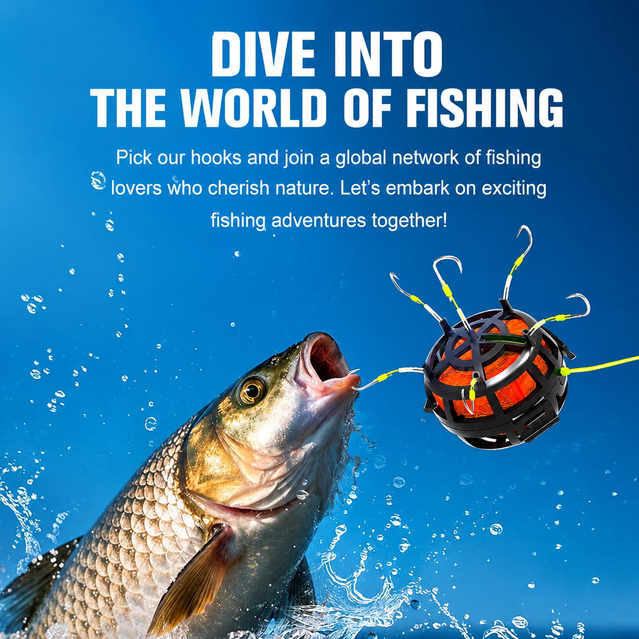 🔥Reverse Bottom Bait Cage Fishing Hook🪝