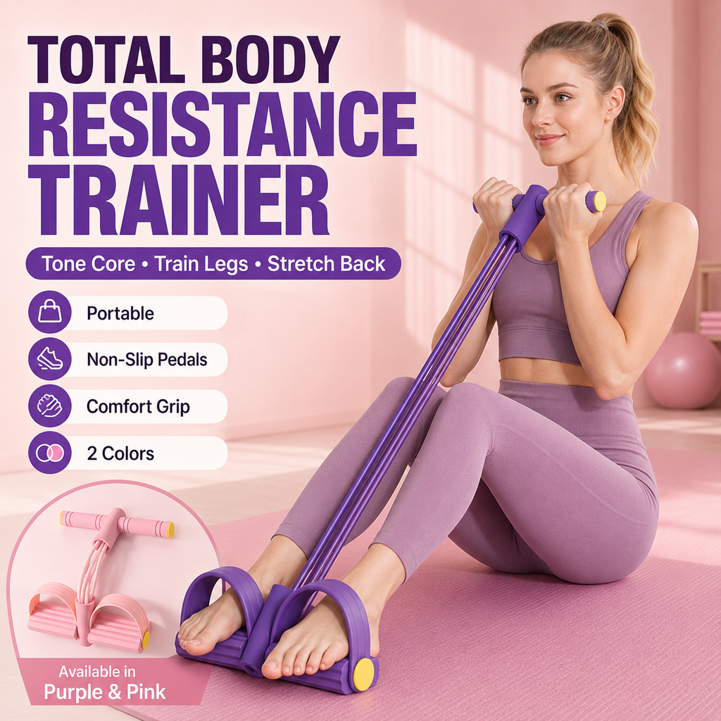 ✨ Tone & Sculpt Your Body at Home – Portable Resistance Pedal Trainer for Legs, Core & Arms
