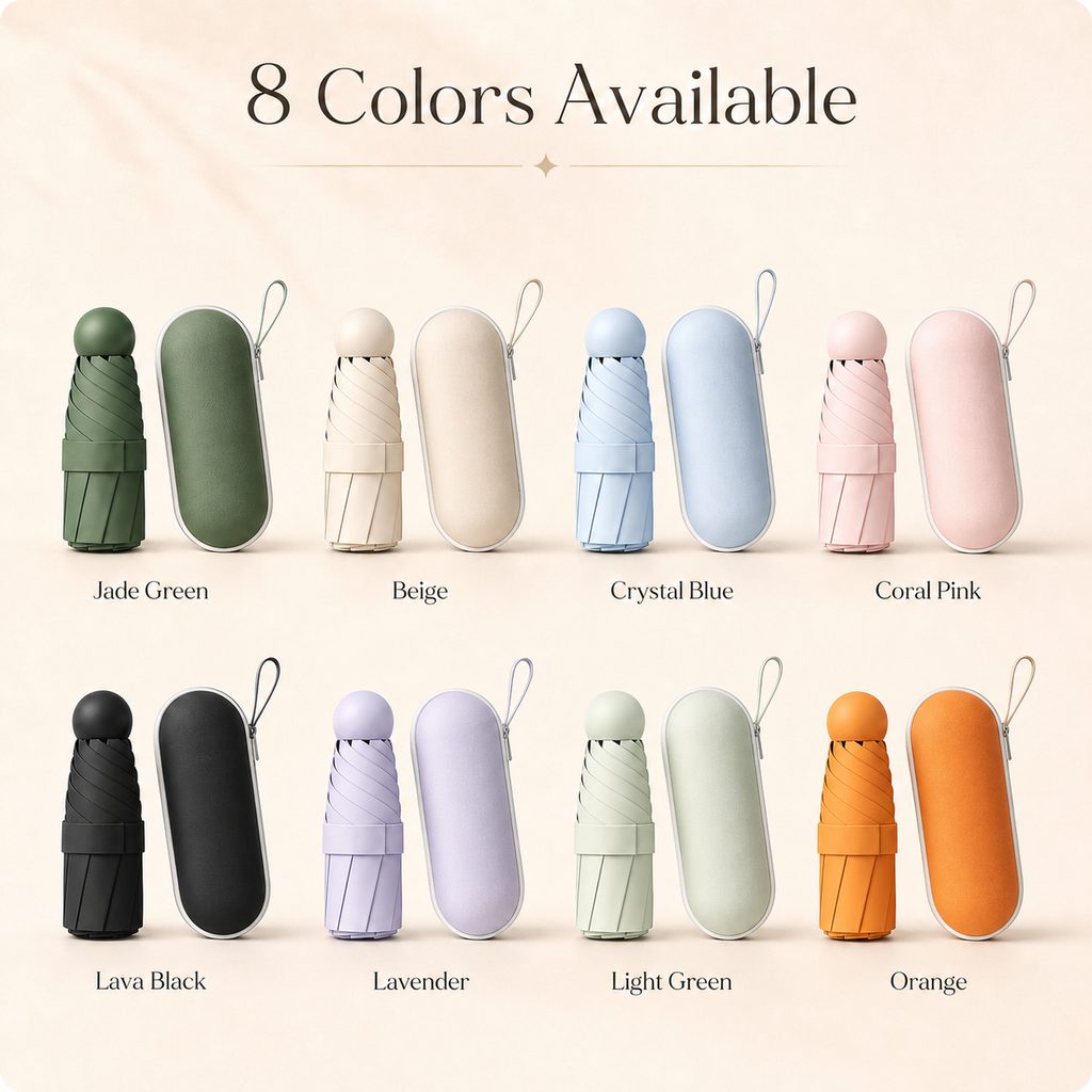 🔥Pocket Mini Umbrella – UPF50+ Sun & Rain Protection🌂