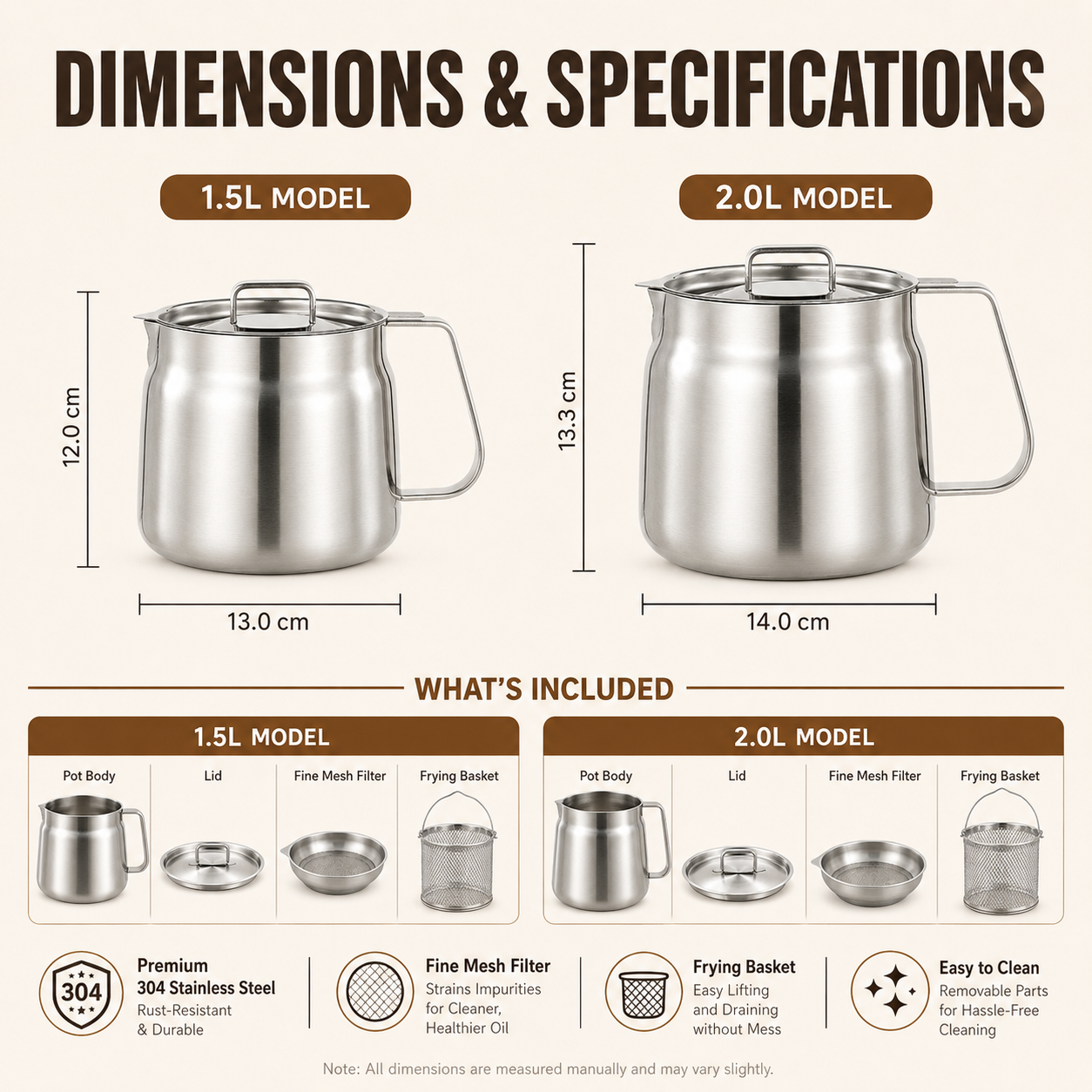 ♻️ Fry, Filter & Reuse Oil™ — 304 Stainless Steel Oil Pot with Fry Basket