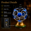 ⚽️360° Rotating Soccer Ball Whiskey Glass with Stainless Steel Ice Ball