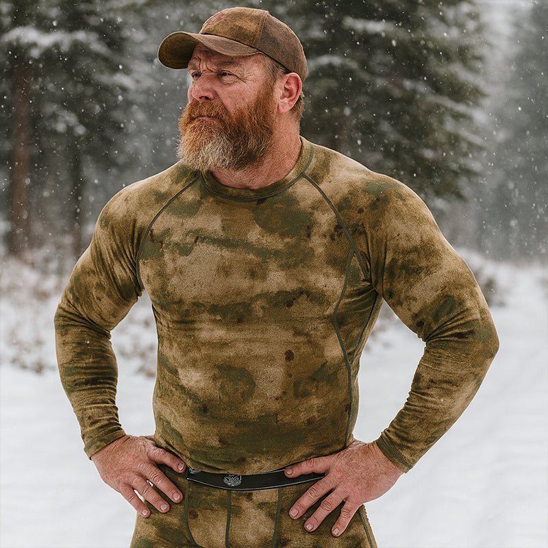 Men's Stretch Thermal Underwear Tactical Sports Shapewear Set
