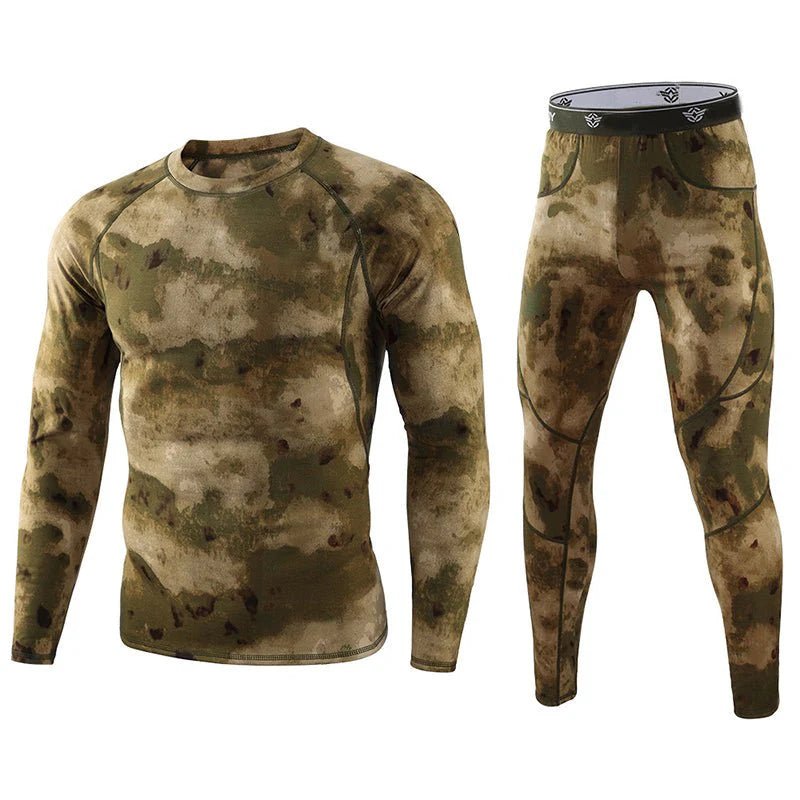 Men's Stretch Thermal Underwear Tactical Sports Shapewear Set