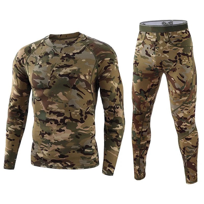Men's Stretch Thermal Underwear Tactical Sports Shapewear Set