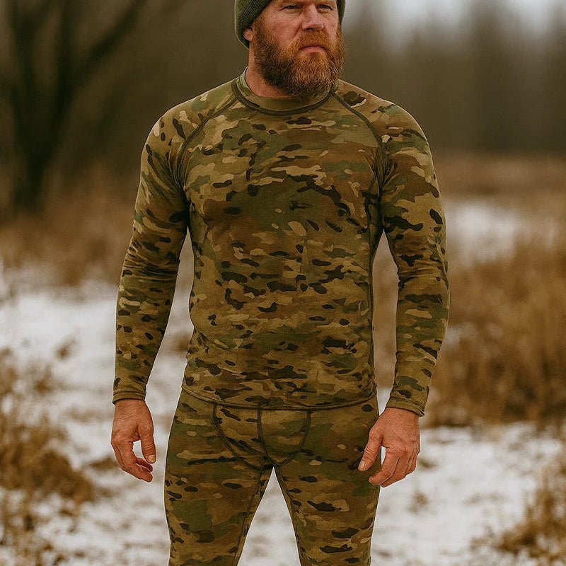 Men's Stretch Thermal Underwear Tactical Sports Shapewear Set