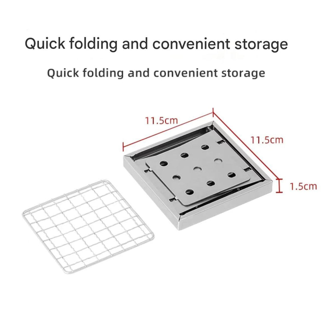 Portable Foldable Pocket Grill – Stainless Steel Outdoor BBQ Rack