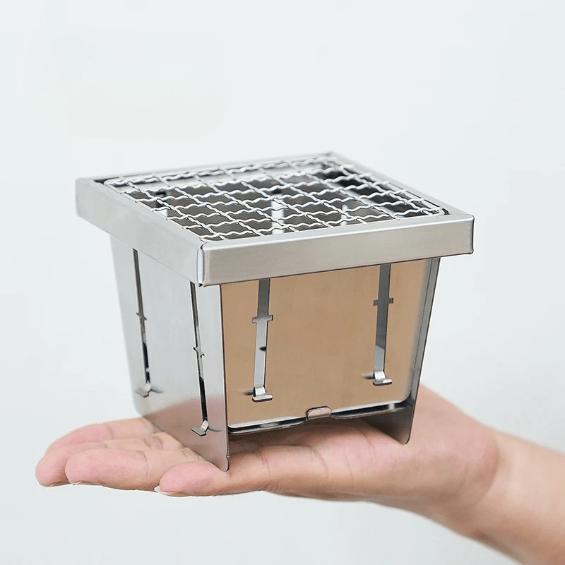 Portable Foldable Pocket Grill – Stainless Steel Outdoor BBQ Rack