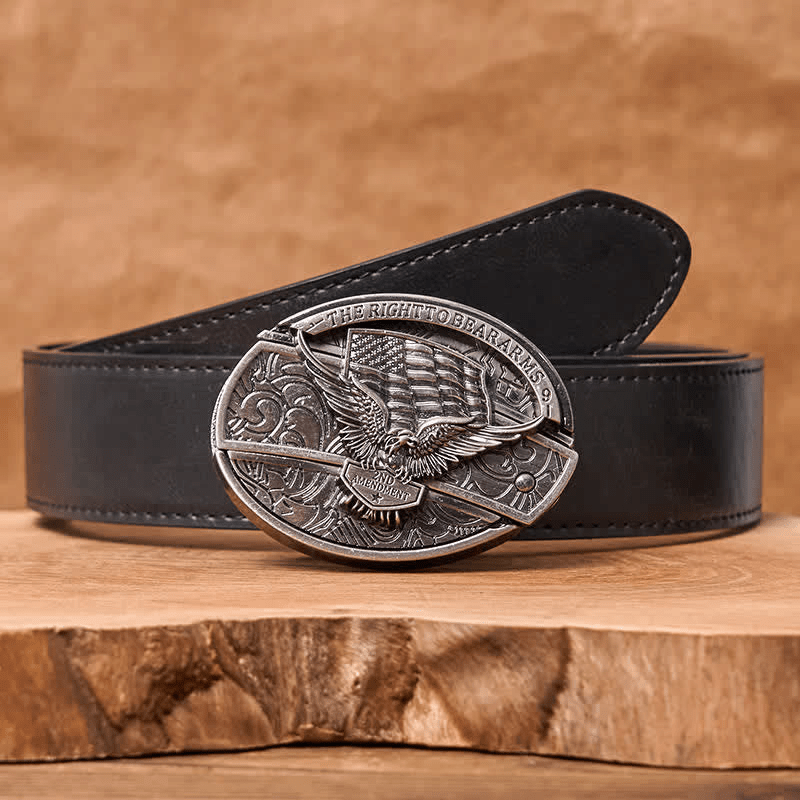 RetroCraft Knife Belt – Classic Leather with Hidden Folding Blade