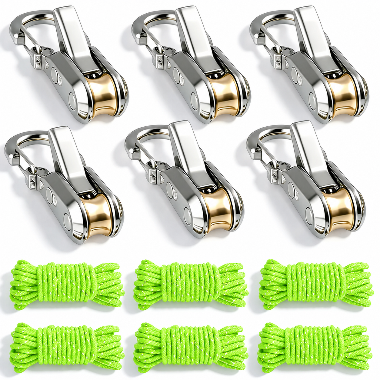 2026 New Heavy Duty Retractable Buckle Rope with Roller Tensioner