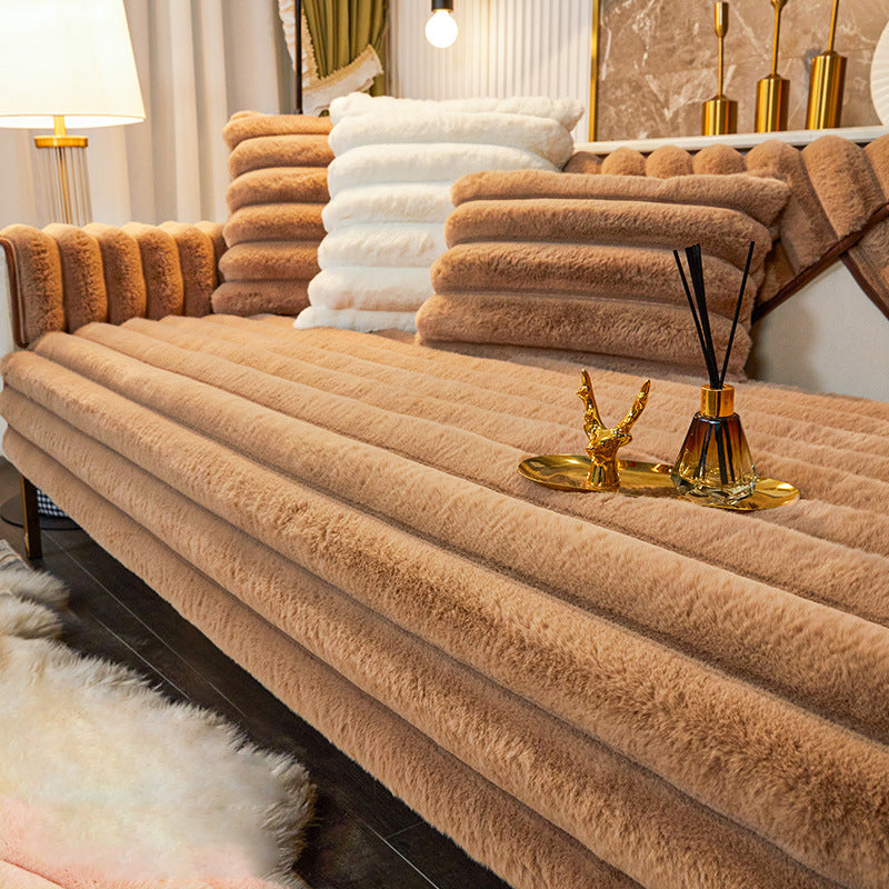 Rabbit Fur Non-Slip Plush Sofa Cover（50% OFF）