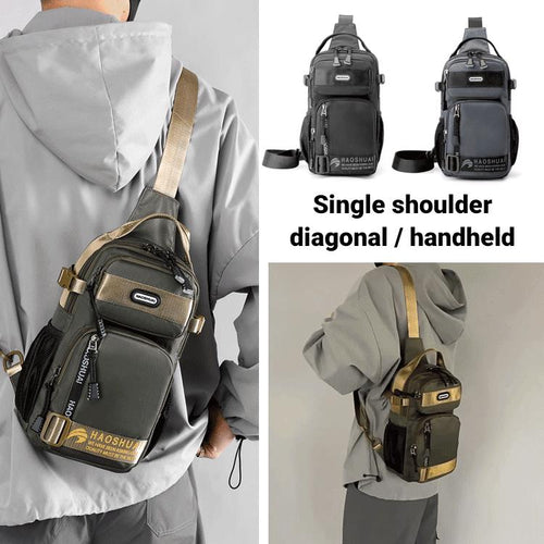 Adjustable Oxford Cloth Chest Bag – Lightweight, durable & versatile. 🌟👜