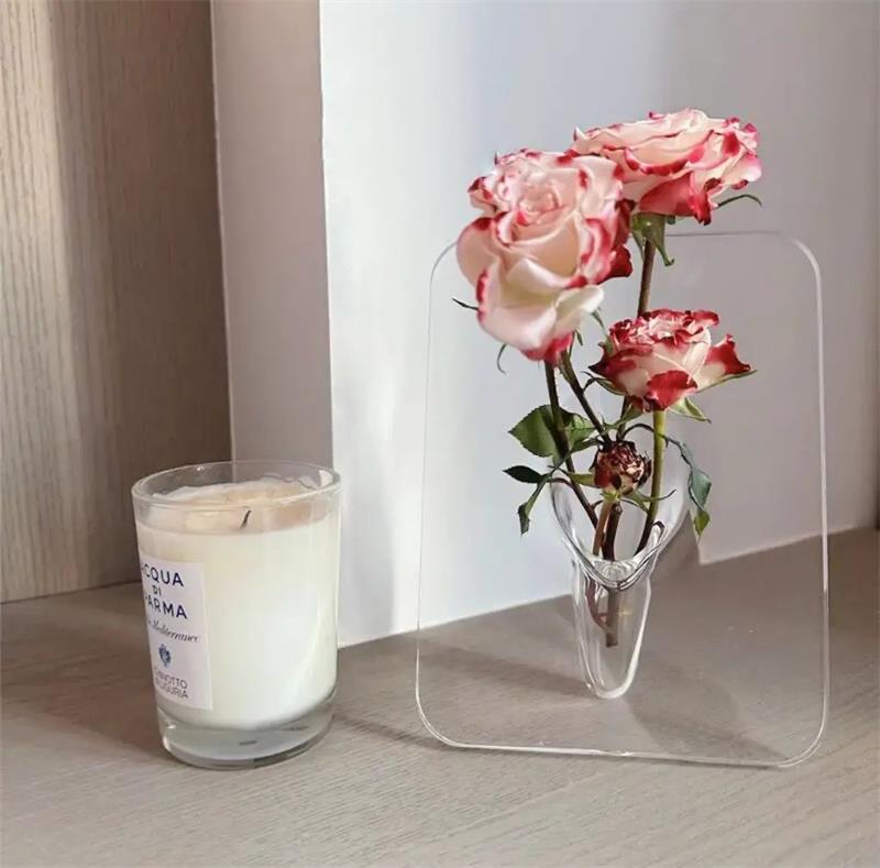 🖼️ Photo Frame Shaped Clear Flower Vase