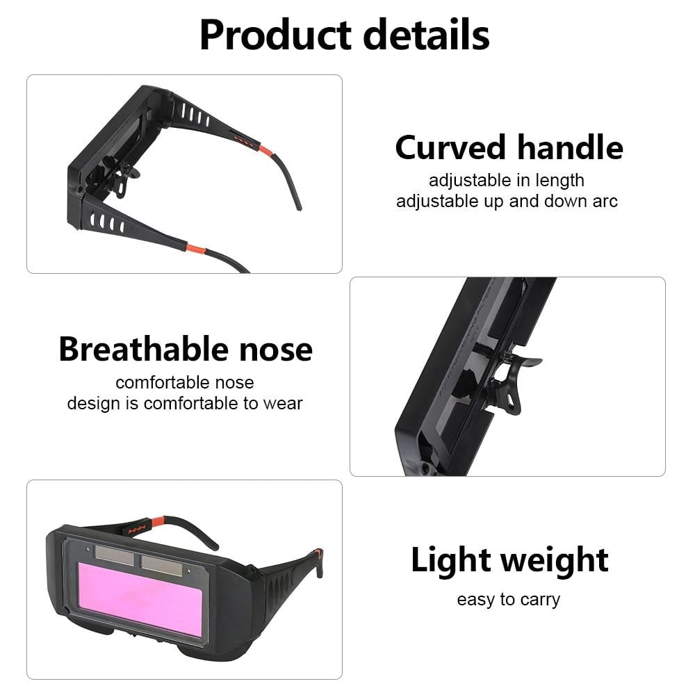 🛡️ LIMITED-TIME 50% OFF! 💥 Auto Dimming Welding Glasses – Solar Powered, UV/IR Protection, Adjustable Frame ✨