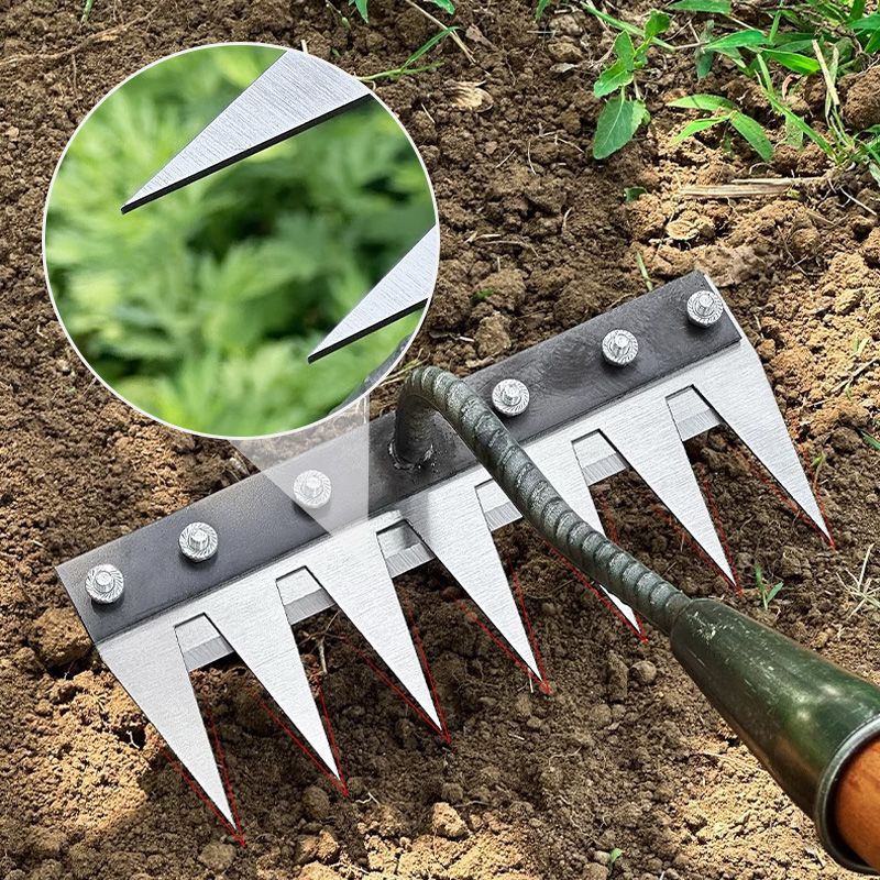 5/6/7/8 Teeth Carbon Steel Garden Weeding Rake（50% OFF）