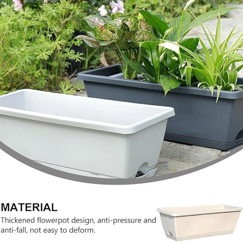 🌼Hot Sale 50% OFF🌼Rectangular Lazy Plastic Flower Pot, Suitable For Home Balcony