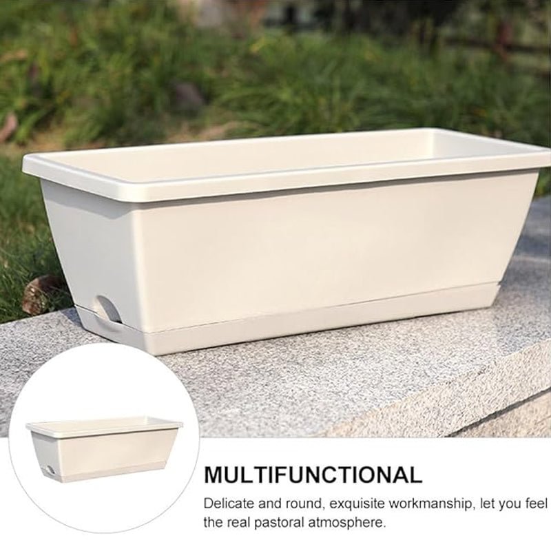 🌼Hot Sale 50% OFF🌼Rectangular Lazy Plastic Flower Pot, Suitable For Home Balcony
