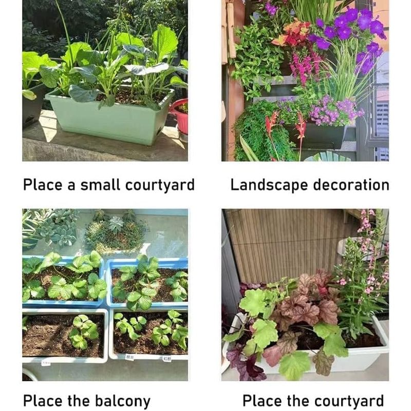 🌼Hot Sale 50% OFF🌼Rectangular Lazy Plastic Flower Pot, Suitable For Home Balcony