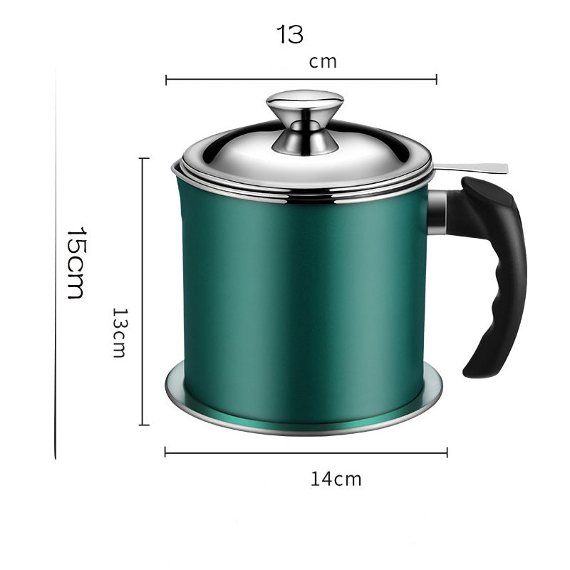 🍳 LIMITED-TIME 50% OFF! ✨ 304 Stainless Steel Oil Keeper with Filter – Food-Grade, Fine Mesh, Drip-Proof 🛡️