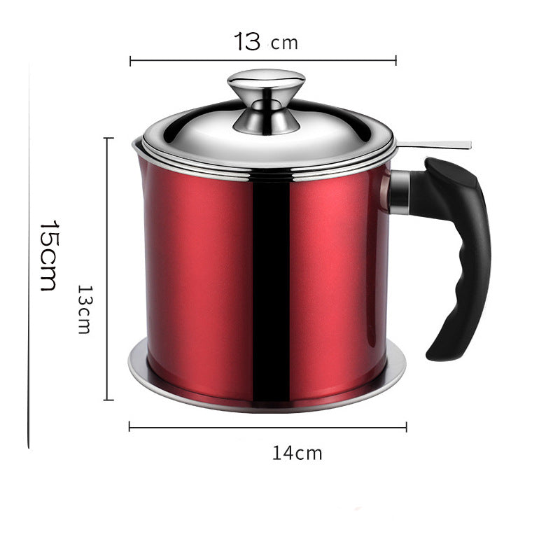 🍳 LIMITED-TIME 50% OFF! ✨ 304 Stainless Steel Oil Keeper with Filter – Food-Grade, Fine Mesh, Drip-Proof 🛡️
