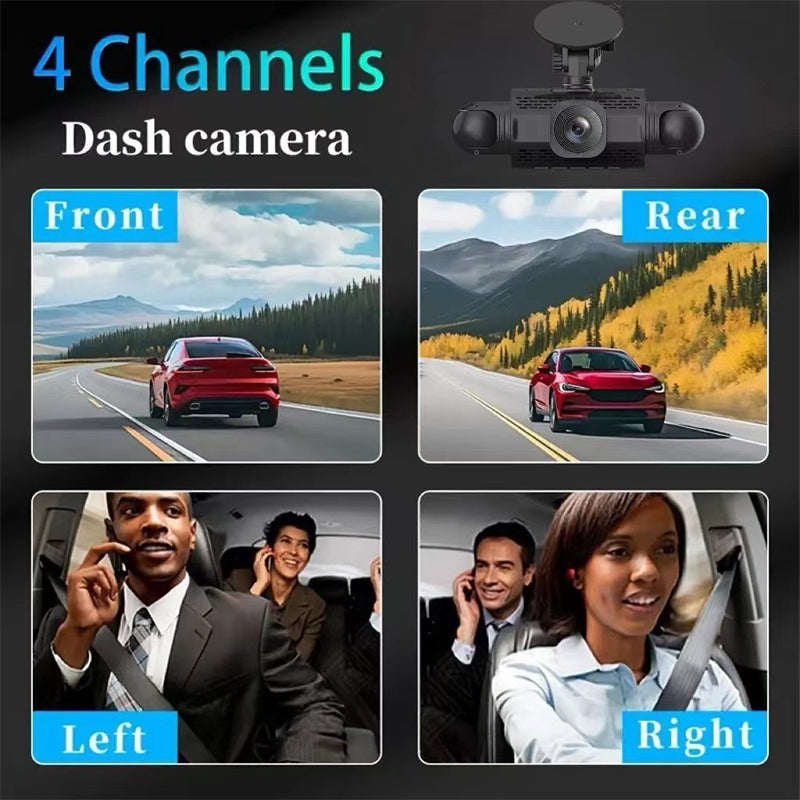 🚗📹 4-Channel 1080P Dash Cam – 50% OFF! Front, rear & 2 side cameras – full coverage, parking mode, G-sensor. 🔥🛡️