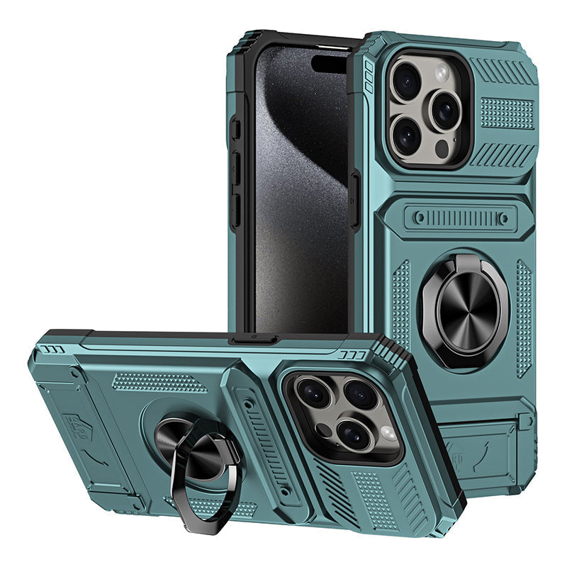 📱 LIMITED-TIME 50% OFF! 💥 Phone Case with Card Holder & Ring Grip – Kickstand, Magnetic Mount, Drop Protection