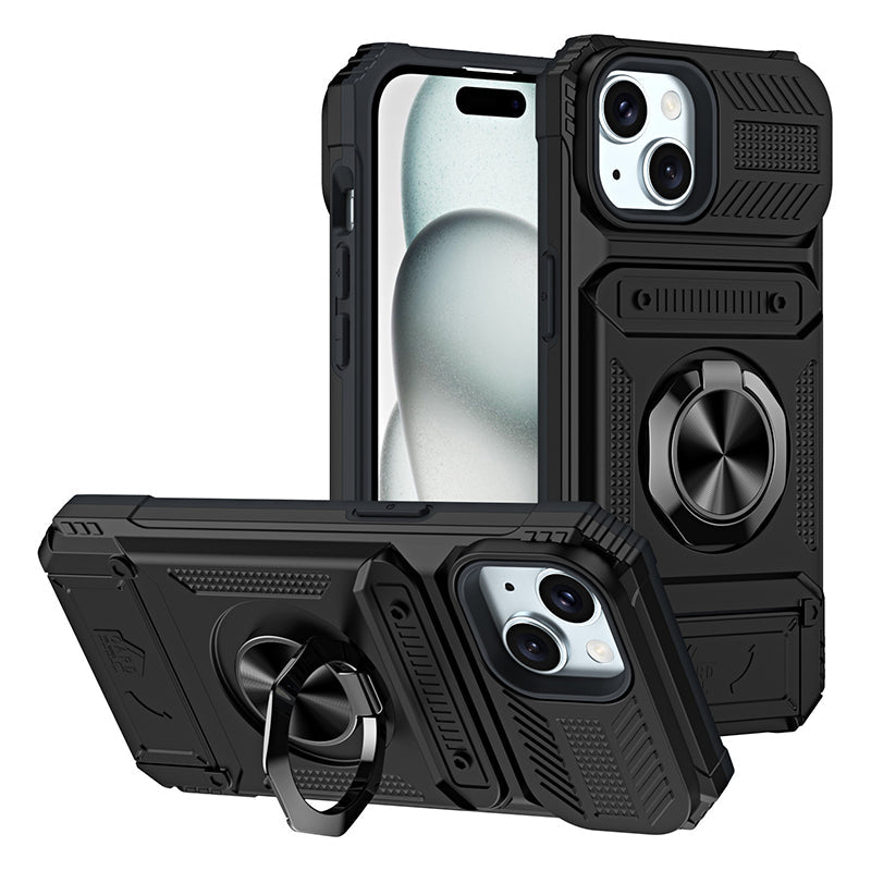 📱 LIMITED-TIME 50% OFF! 💥 Phone Case with Card Holder & Ring Grip – Kickstand, Magnetic Mount, Drop Protection