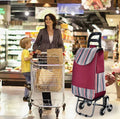 Large Capacity Portable Folding Stair Climbable Cart🔝 Effortless Lifting, Stair Climbing Made Easy, A Great Helper for Shopping and Moving!