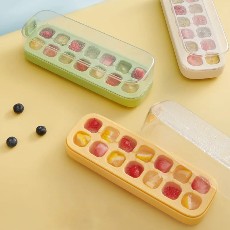 ✨ Make ice with ease—ice cube trays with lids and ice storage containers that are easy to remove! ✨