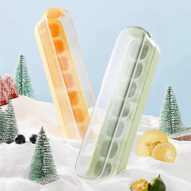 ✨ Make ice with ease—ice cube trays with lids and ice storage containers that are easy to remove! ✨