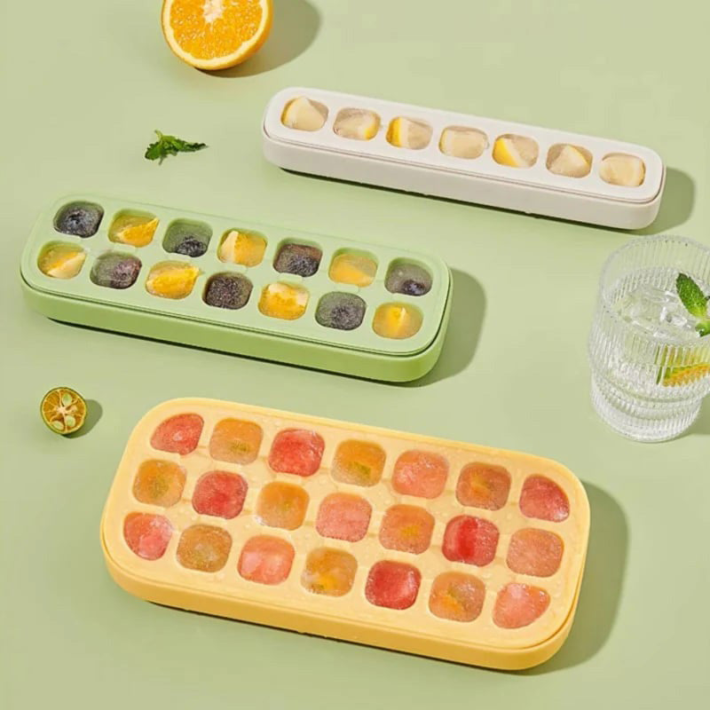 ✨ Make ice with ease—ice cube trays with lids and ice storage containers that are easy to remove! ✨