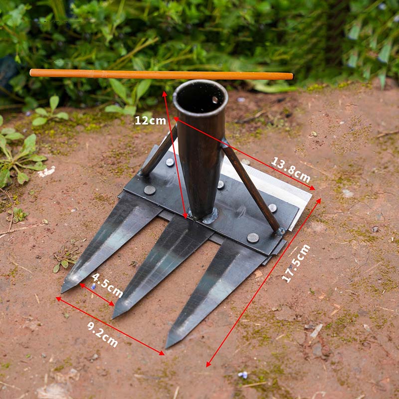 Heavy-Duty Steel Garden Weeding Rake