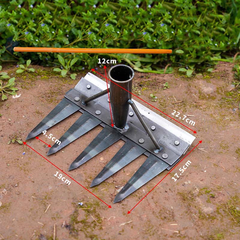 Heavy-Duty Steel Garden Weeding Rake