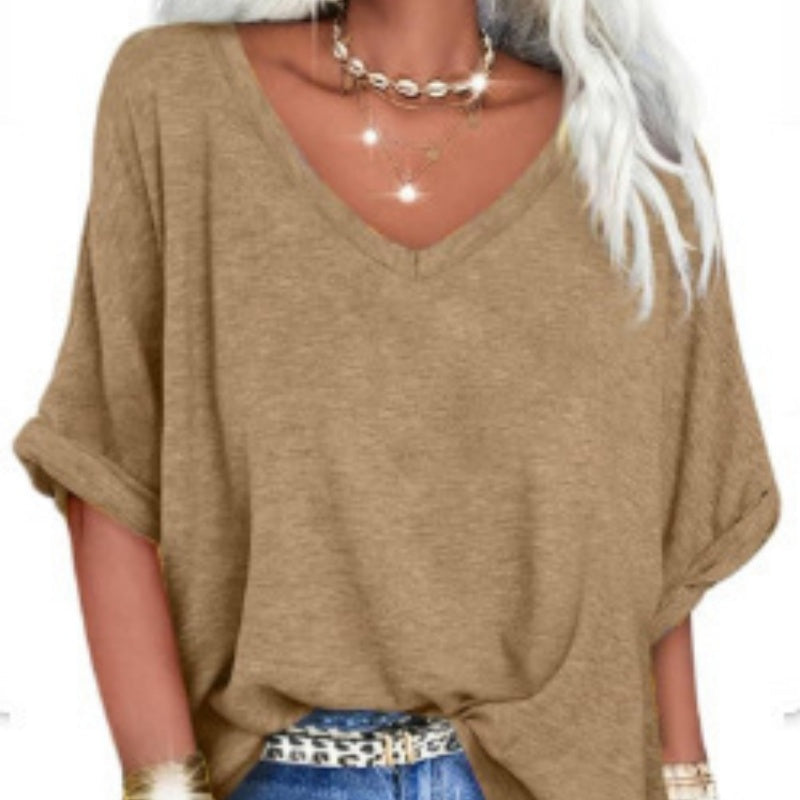 👕 LIMITED-TIME 50% OFF! ✨ Women's Casual Loose Top – V-Neck, Comfortable ✨