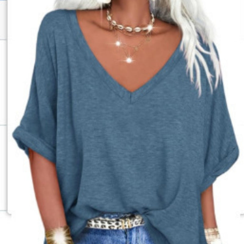 👕 LIMITED-TIME 50% OFF! ✨ Women's Casual Loose Top – V-Neck, Comfortable ✨