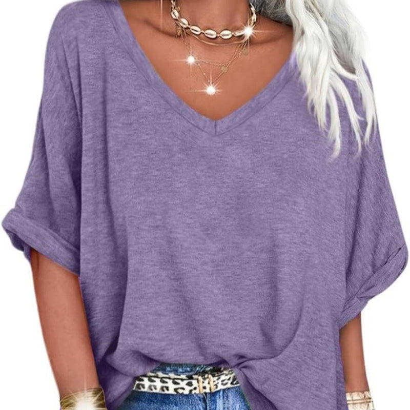👕 LIMITED-TIME 50% OFF! ✨ Women's Casual Loose Top – V-Neck, Comfortable ✨