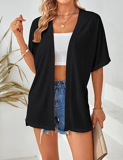 🔥 50% OFF NOW! 🏳️‍🌈 2026 New Stylish Flowy Short Sleeve Cardigan